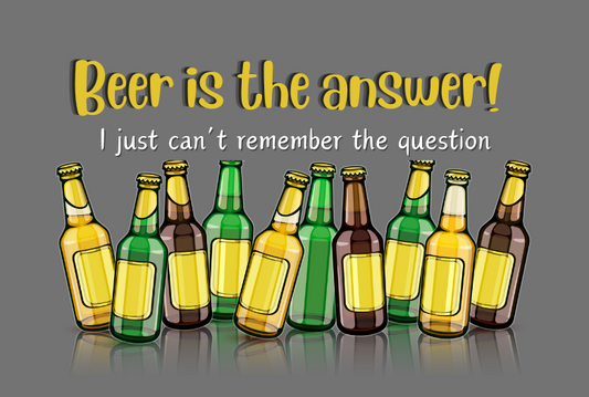 Beer is the Answer Keychain